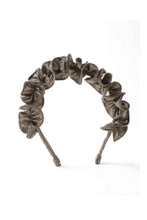 Load image into Gallery viewer, Gingersnaps Silver Lame Ruffled Headband
