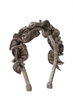 Load image into Gallery viewer, Gingersnaps Silver Lame Ruffled Headband
