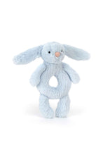Load image into Gallery viewer, Jellycat Bashful Blue Bunny Ring Rattle