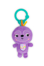 Load image into Gallery viewer, Bright Starts Jingle Joy Reach & Rattle Toy Purple Sloth