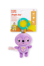 Load image into Gallery viewer, Bright Starts Jingle Joy Reach & Rattle Toy Purple Sloth