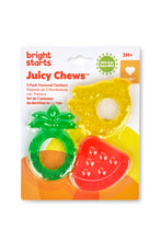 Load image into Gallery viewer, Bright Starts Juicy Chews Textured Teethers - Watermelon, Pineapple, Banana 3 Packs