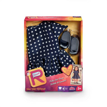 Load image into Gallery viewer, Addo R Friends Navy Polka Dot Dress Set