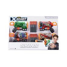 Load image into Gallery viewer, Zuru Xshot Skins Menace 4 Packs Exclusive