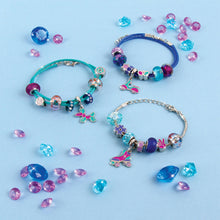 Load image into Gallery viewer, Make It Real True Blue Halo Charms Bracelet Craft Set