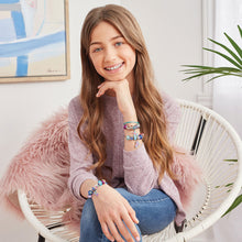 Load image into Gallery viewer, Make It Real True Blue Halo Charms Bracelet Craft Set