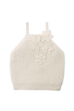 Load image into Gallery viewer, Gingersnaps Crochet Knit Halter Top with Flower Applique