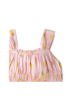 Load image into Gallery viewer, Gingersnaps Ikat Print Dress W/ Pompoms Tie