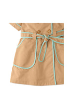 Load image into Gallery viewer, Gingersnaps Trench Coat Dress W/ Contrast Piping