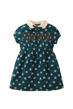 Load image into Gallery viewer, Gingersnaps Ditsy Print Dress W/ Contrast Peter Pan Collar
