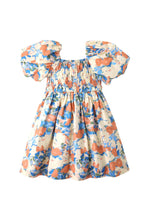 Load image into Gallery viewer, Gingersnaps Toile Print Dress with Smocked Bodice & Bubble Sleeves