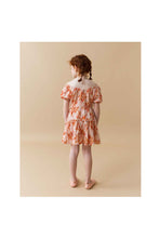 Load image into Gallery viewer, Gingersnaps Fire Floral Print Cheesecloth Tiered Dress