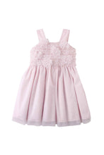 Load image into Gallery viewer, Gingersnaps Tulle Dress With Rose Corsages On Smocked Bodice