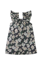Load image into Gallery viewer, Gingersnaps Orchid Print Swing Dress With Ruffle Sleeves
