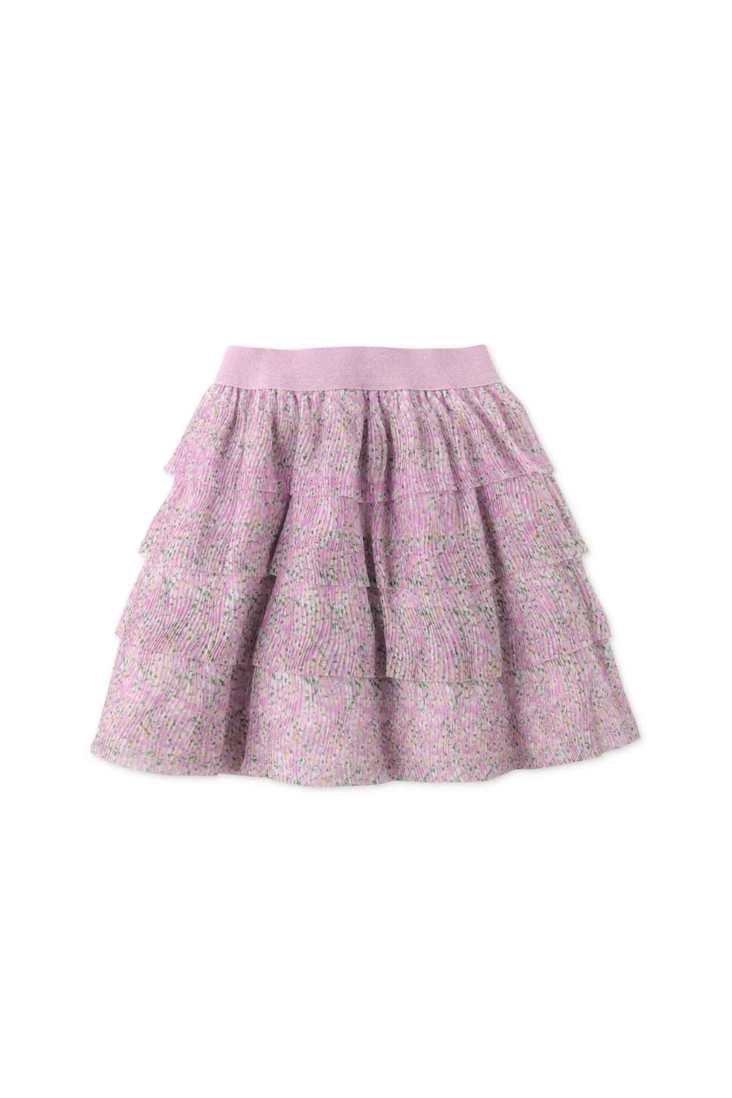 Gingersnaps Printed Electric Pleated Tiered Skirt