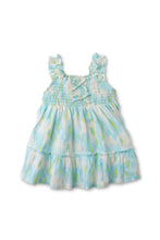 Load image into Gallery viewer, Gingersnaps Ikat Print Smocked Dress with Bow
