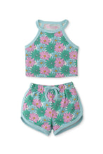 Load image into Gallery viewer, Gingersnaps Flower Print Halter Top and Shorts Set