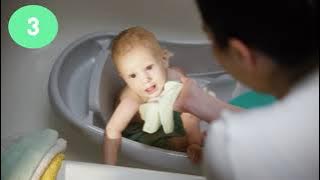Ingenuity Comfy Clean Deluxe Newborn to Toddler Bather GREY