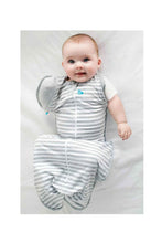 Load image into Gallery viewer, Love To Dream Swaddle Up Transition Bag Stage 2 1.0 Tog Stretch Cotton Stripe Grey