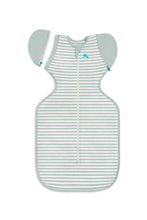 Load image into Gallery viewer, Love To Dream Swaddle Up Transition Bag Stage 2 0.2 Tog Stretch Cotton Stripe Olive