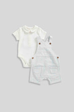 Load image into Gallery viewer, Mothercare My First Bibshorts and Bodysuit Set