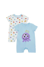 Load image into Gallery viewer, Not Too Big Monster Bamboo Short Sleeves Rompers - 2 Packs