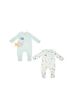 Load image into Gallery viewer, Not Too Big Sea World Bamboo Sleepsuits - 2 Pack
