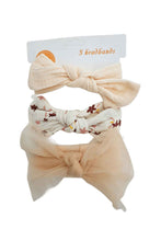 Load image into Gallery viewer, OFM Baby Headband 3 Piece Set - Beige