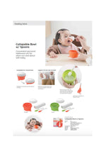Load image into Gallery viewer, Richell Collapsible Bowl with Spoons