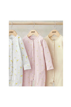 Load image into Gallery viewer, Mamas & Papas Lil Lemons Sleepsuits 3 Pack