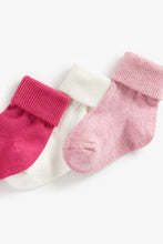 Load image into Gallery viewer, Mothercare Pink Turn-Over-Top Baby Socks - 5 Pack