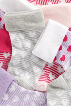 Load image into Gallery viewer, Mothercare Heart Turn-Over-Top Socks - 5 Pack
