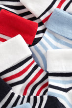 Load image into Gallery viewer, Mothercare Striped Turn-Over-Top Socks - 5 Pack
