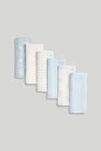 Load image into Gallery viewer, Mothercare Blue Muslins - 6 Pack