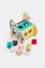 Load image into Gallery viewer, Mothercare M Play Wooden Zebra Shape Sorter