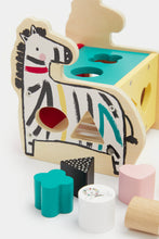 Load image into Gallery viewer, Mothercare M Play Wooden Zebra Shape Sorter