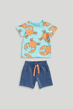 Load image into Gallery viewer, Mothercare Crab T-Shirt and Shorts Set