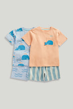 Load image into Gallery viewer, Mothercare 2 Pack Whale Short Pyjamas