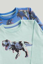 Load image into Gallery viewer, Mothercare 2 Pack Dinosaur Glow in the Dark Pyjamas