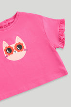 Load image into Gallery viewer, Mothercare Pink Cat T-Shirt