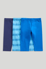 Load image into Gallery viewer, Mothercare 3 Pack Blue Cropped Leggings