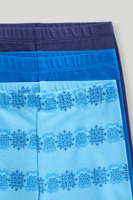 Load image into Gallery viewer, Mothercare 3 Pack Blue Cropped Leggings