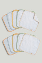 Load image into Gallery viewer, Mothercare Face Cloth 10Pk White With Colour Binding