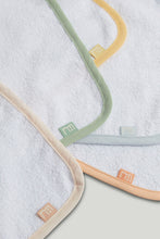 Load image into Gallery viewer, Mothercare Face Cloth 10Pk White With Colour Binding
