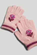 Load image into Gallery viewer, Mothercare Pink Flower Gloves