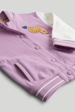 Load image into Gallery viewer, Mothercare Lilac Varsity Jacket