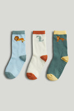 Load image into Gallery viewer, Mothercare 3 Pack Animal Slip-Resist Socks