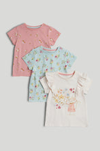 Load image into Gallery viewer, Mothercare 3 Pack Flower T-Shirt