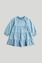 Load image into Gallery viewer, Mothercare Blue Tiered Cotton Dress