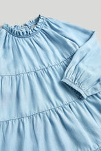 Load image into Gallery viewer, Mothercare Blue Tiered Cotton Dress